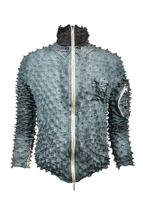 SPIKY FLIGHT JACKET / SMOKE GRN