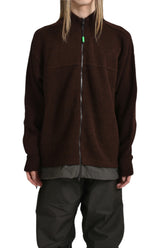 FELTED KNIT JACKET / RUSTY BRW 12