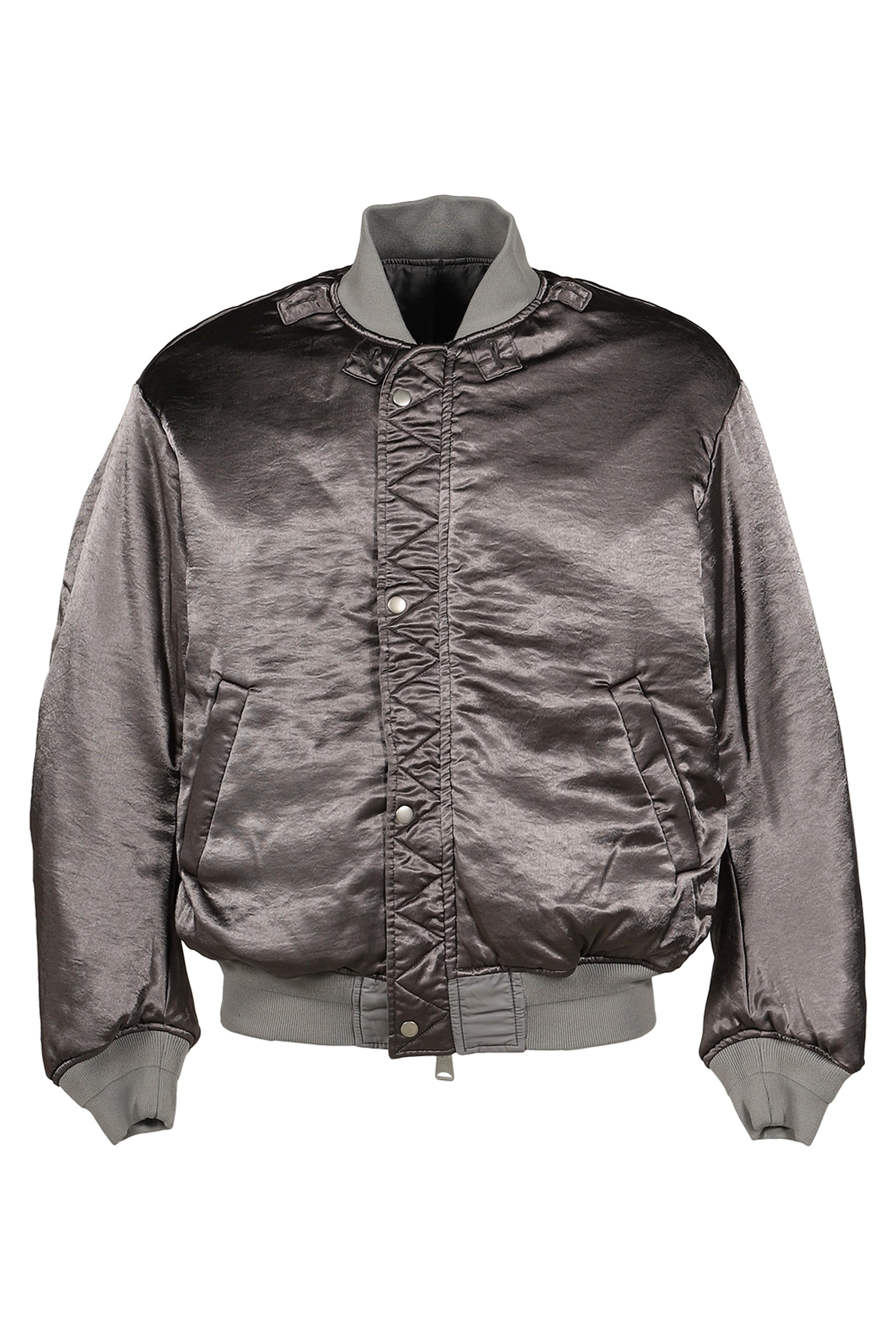 FRAYED REVERSIBLE BOMBER JACKET / GRY