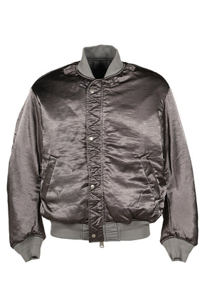FRAYED REVERSIBLE BOMBER JACKET / GRY