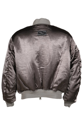 FRAYED REVERSIBLE BOMBER JACKET / GRY