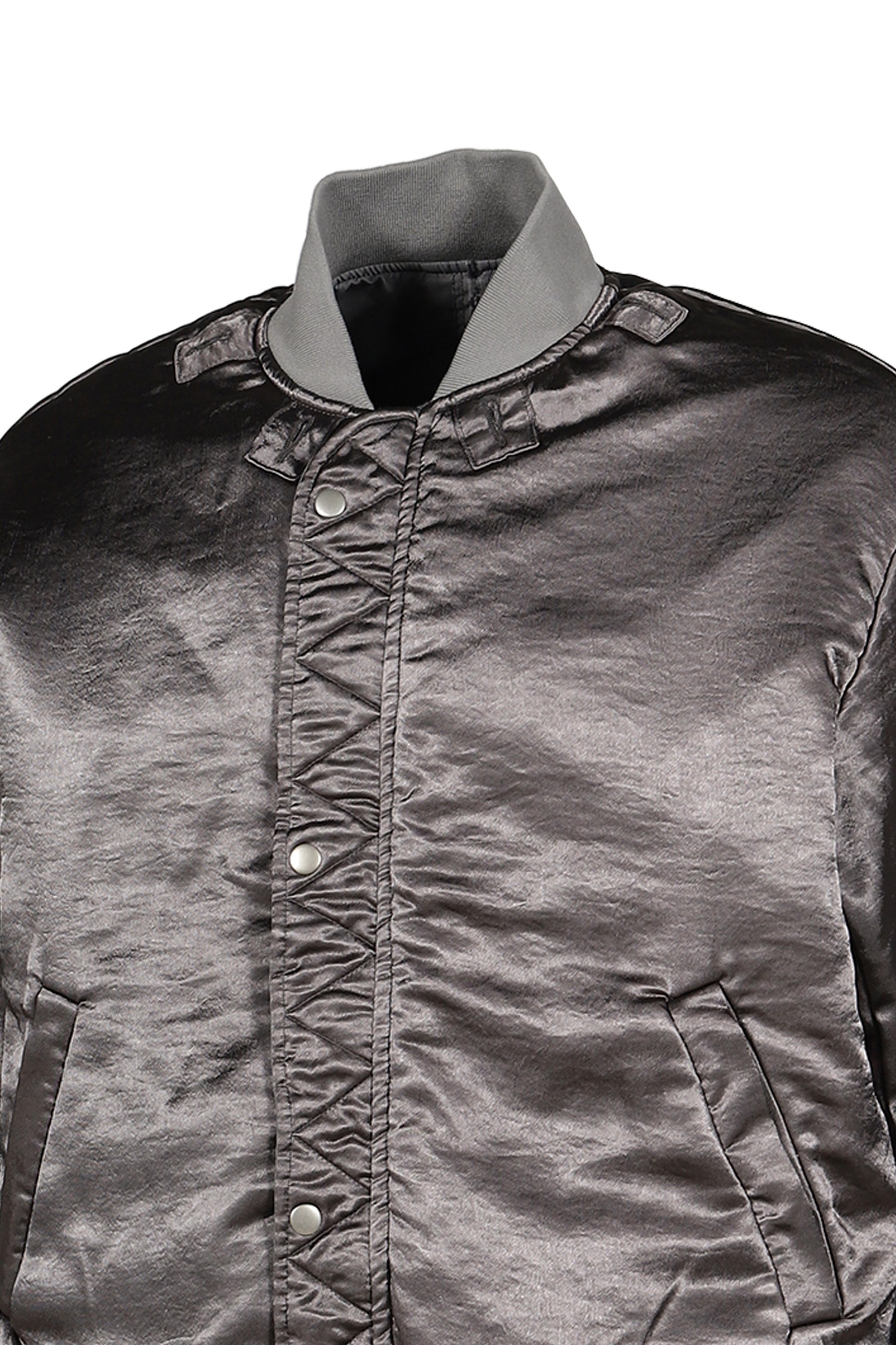 FRAYED REVERSIBLE BOMBER JACKET / GRY
