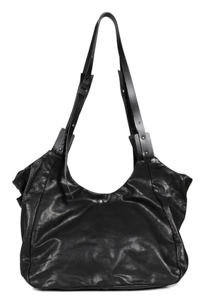 LEATHER SHOULDER BAG / BLK