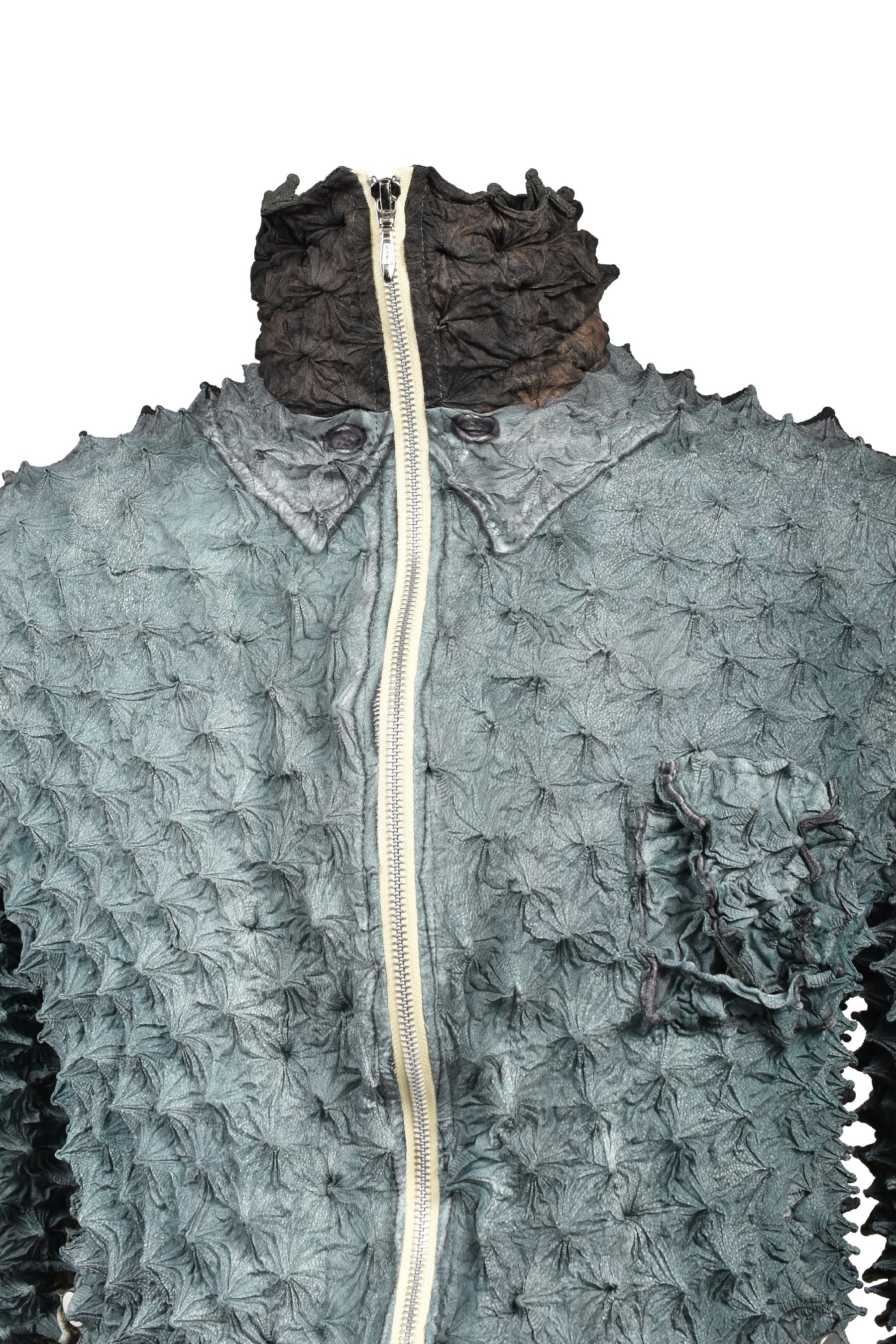 SPIKY FLIGHT JACKET / SMOKE GRN