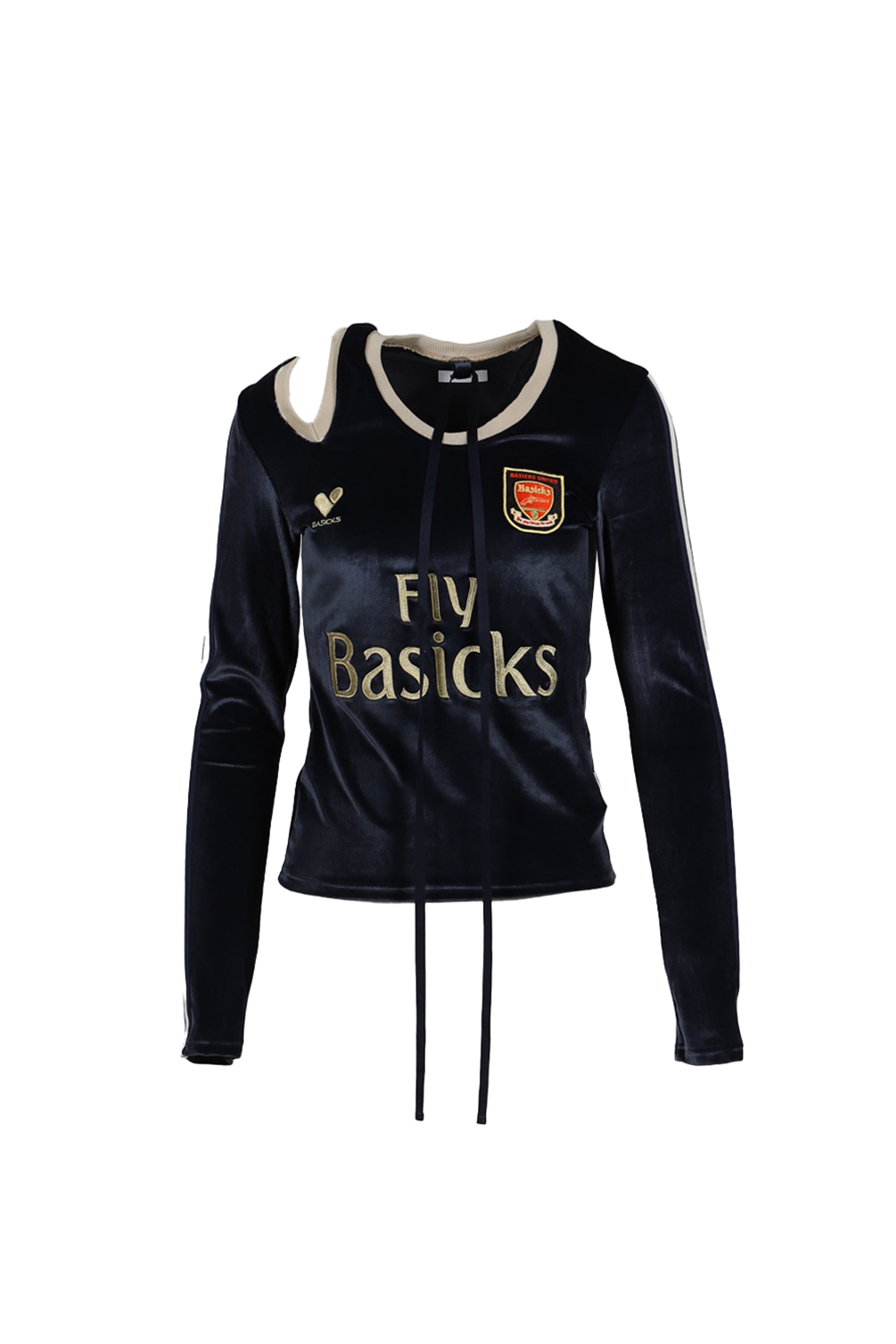 BASICKS MICRO CUT OUT FOOTBALL SHIRT / NVY