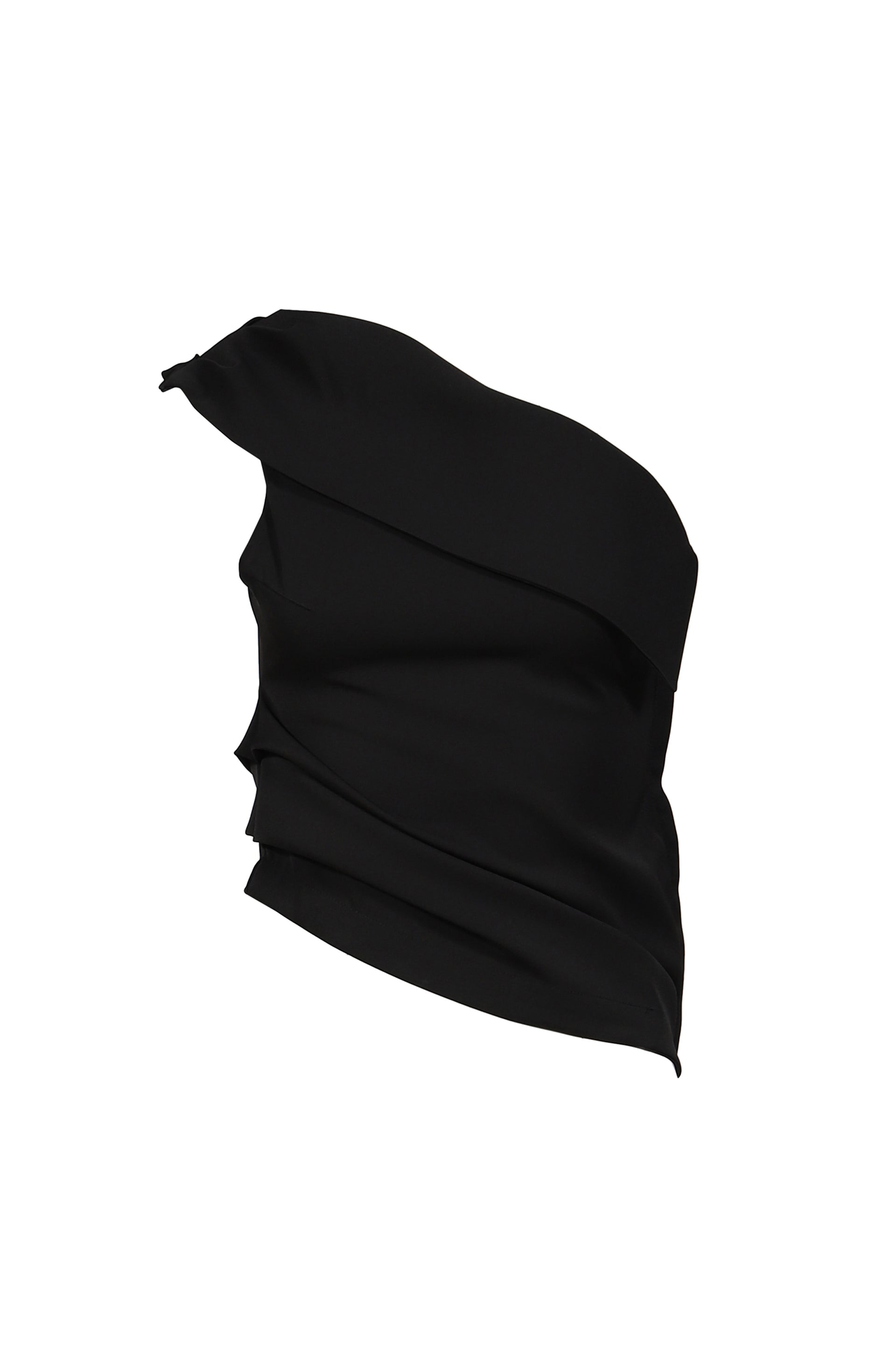 UNBALANCE SHOULDER BLOUSE / BLK
