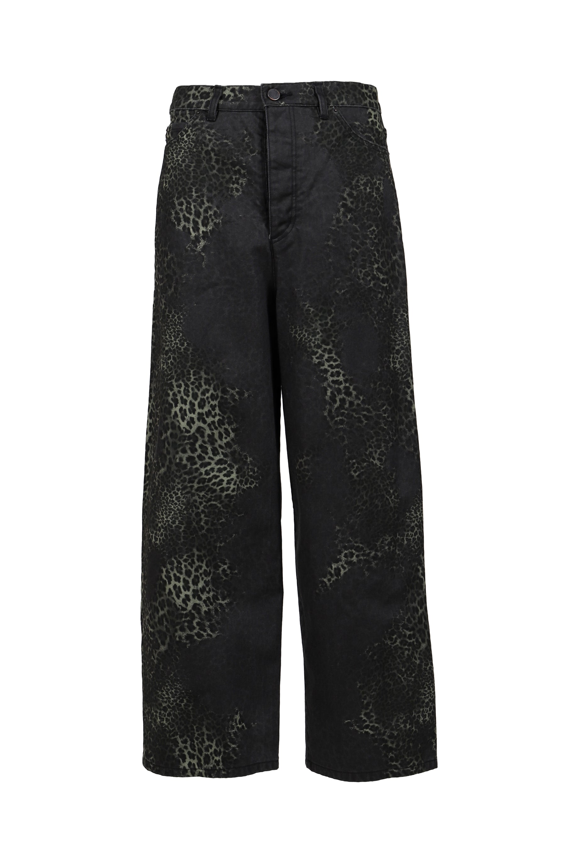 WIDE 5-POCKET PANTS / LEOPARD