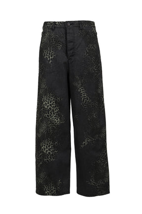 WIDE 5-POCKET PANTS / LEOPARD