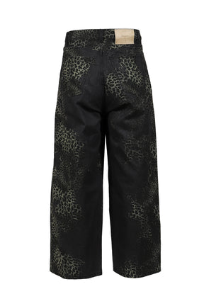 WIDE 5-POCKET PANTS / LEOPARD