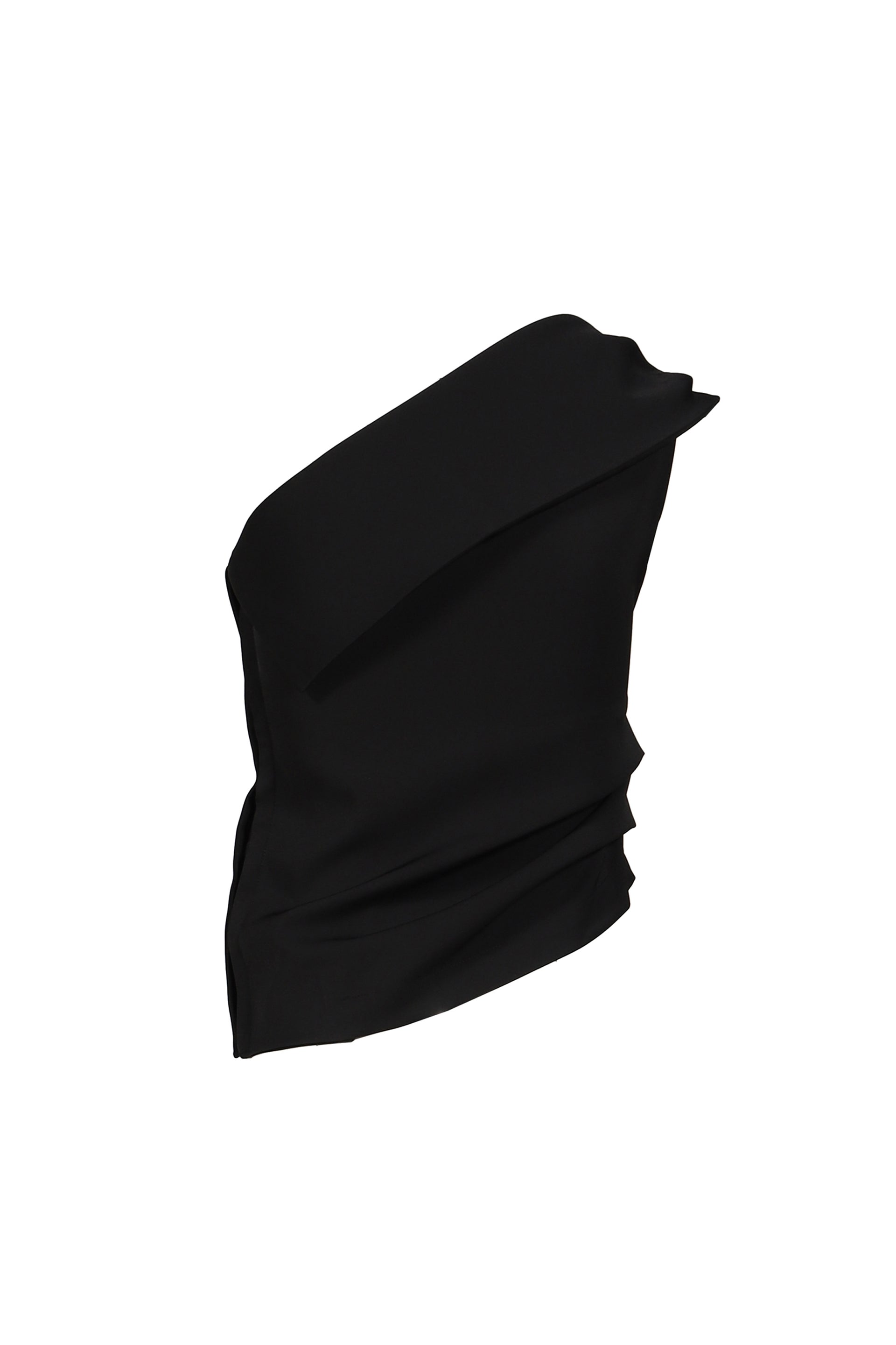 UNBALANCE SHOULDER BLOUSE / BLK