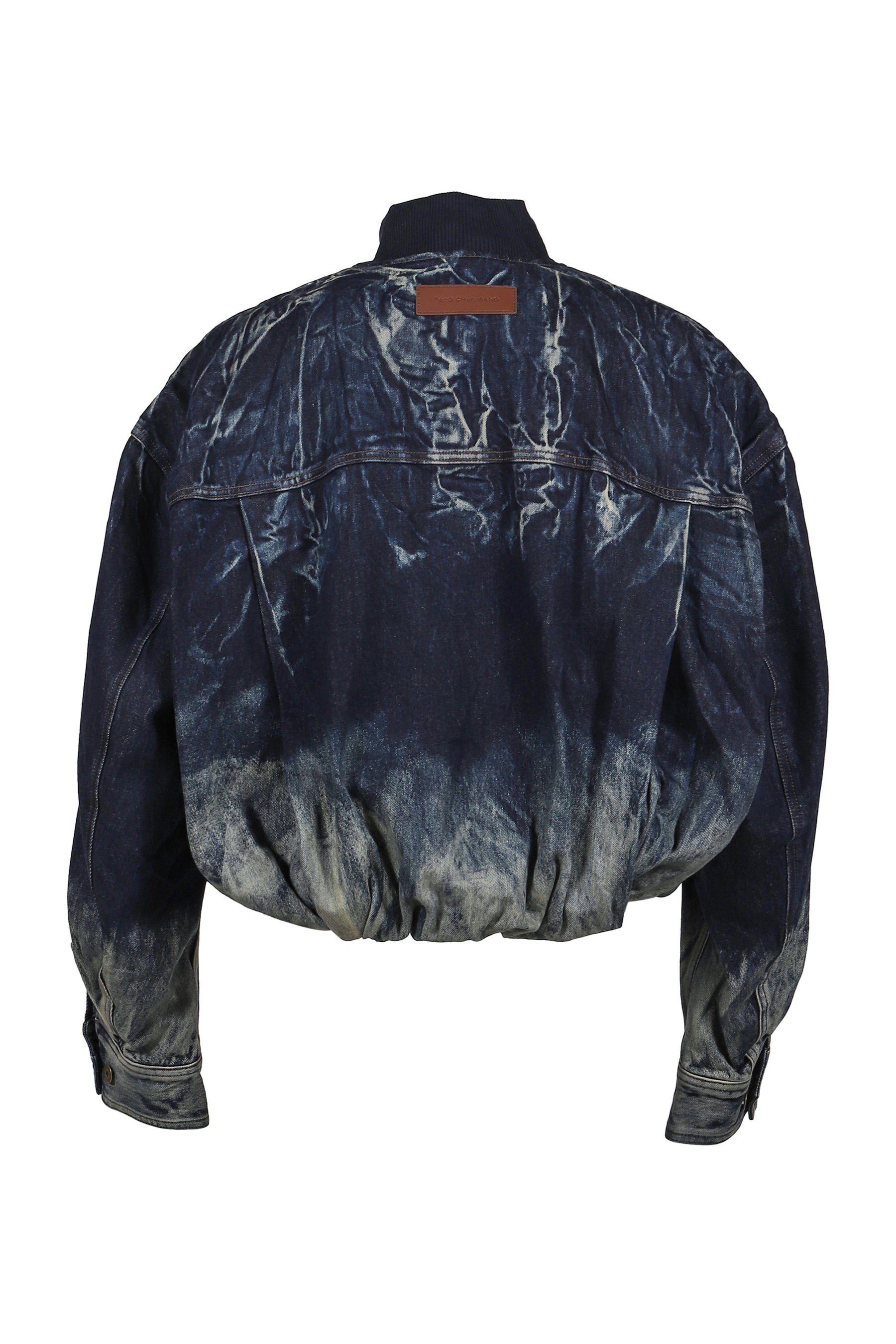 DECONSTRUCTED GRADIENT DENIM JACKET / BLU