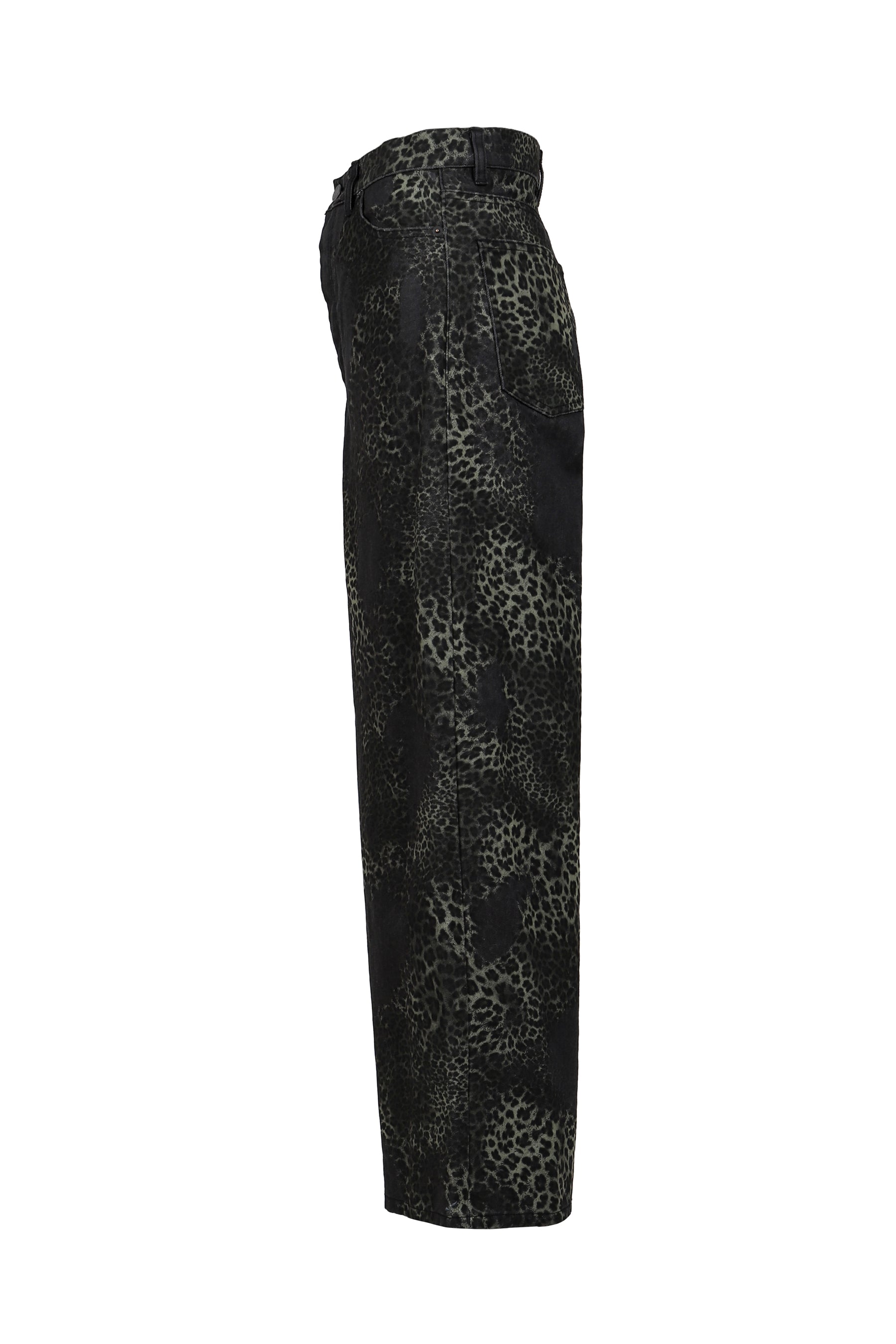 WIDE 5-POCKET PANTS / LEOPARD