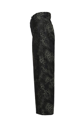 WIDE 5-POCKET PANTS / LEOPARD