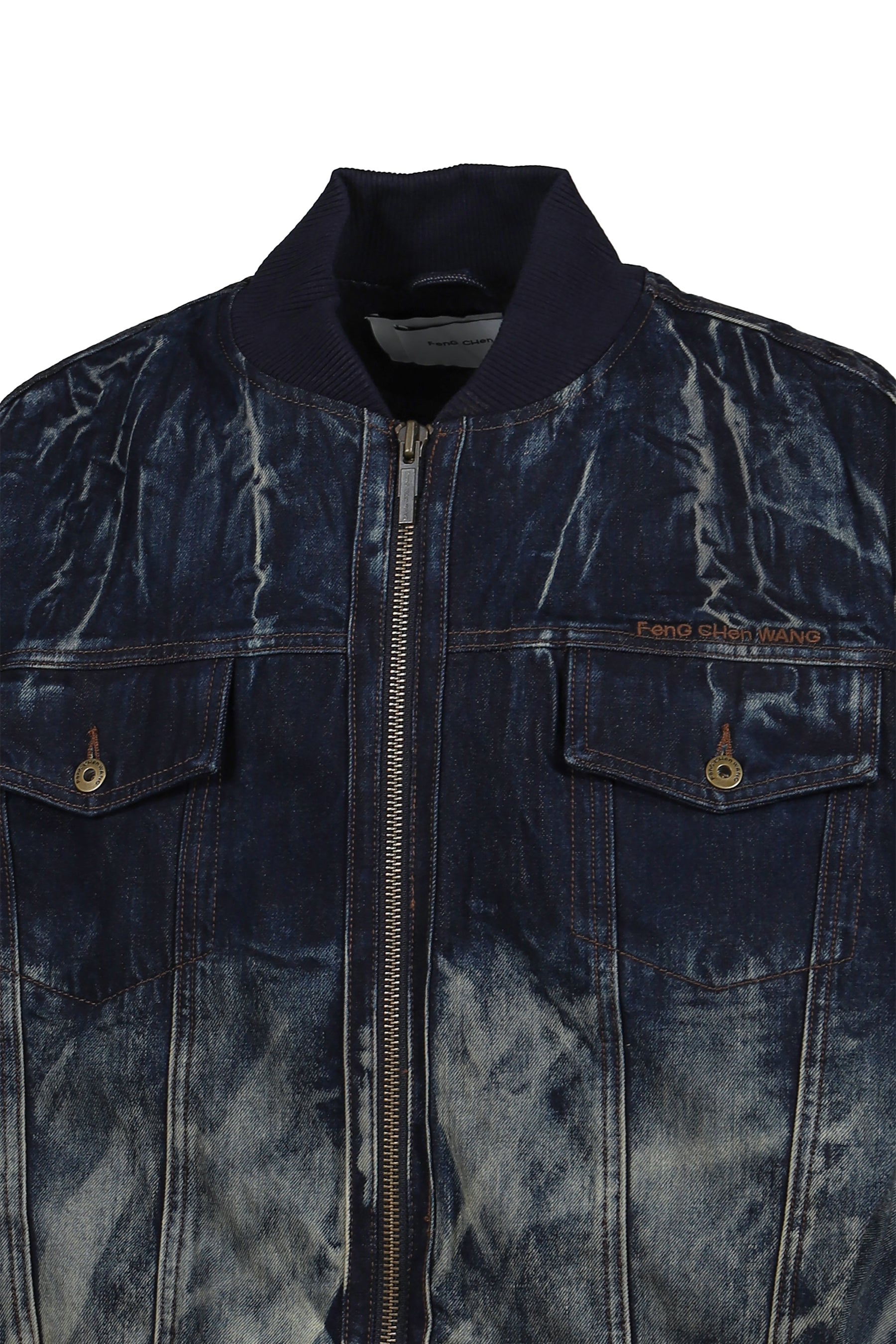 DECONSTRUCTED GRADIENT DENIM JACKET / BLU
