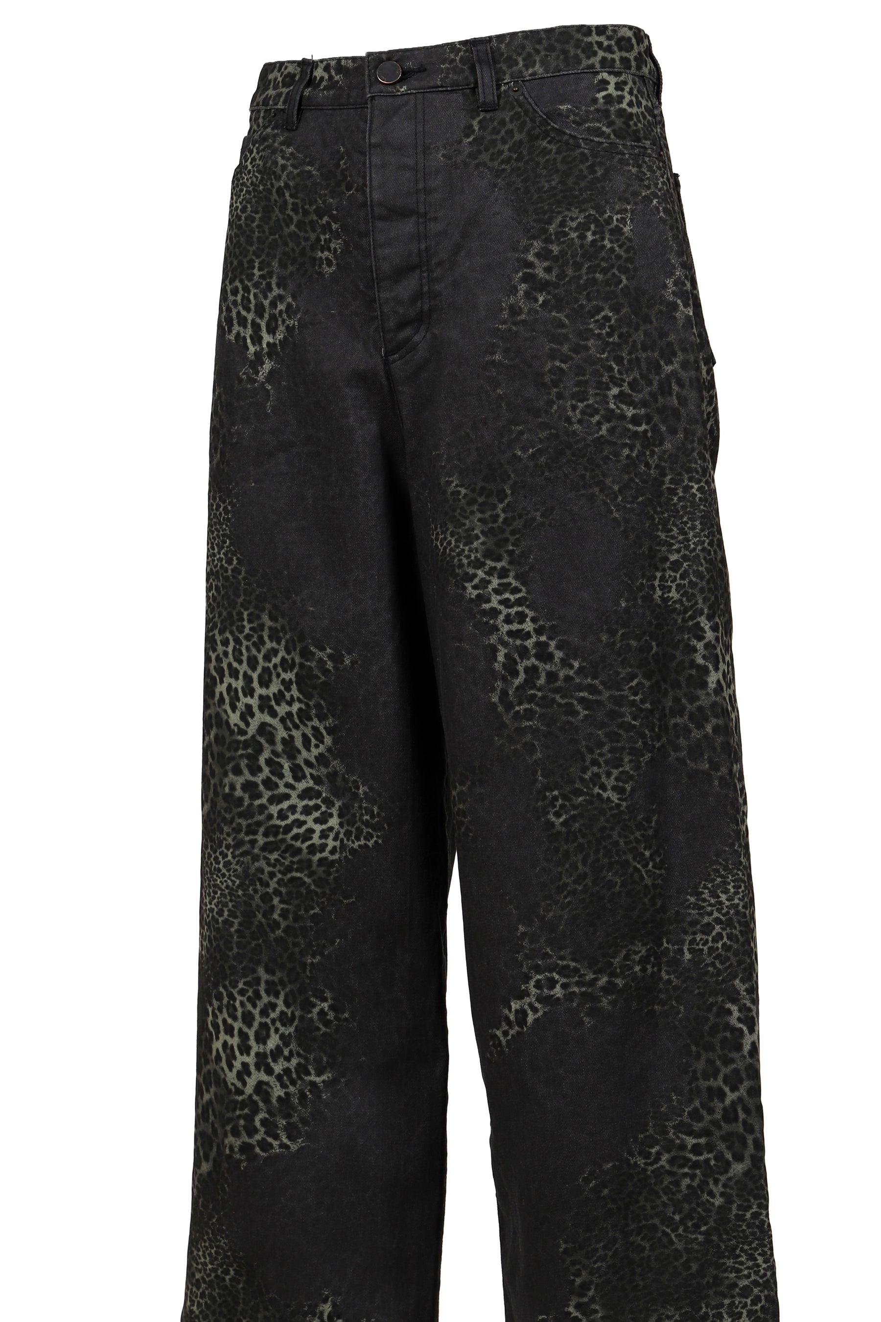 WIDE 5-POCKET PANTS / LEOPARD