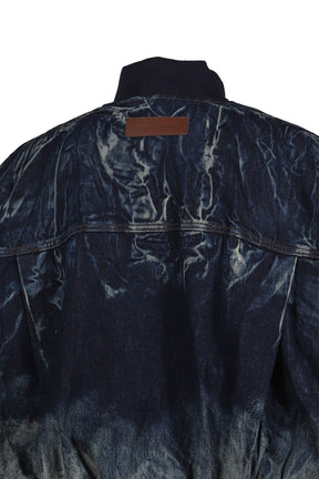 DECONSTRUCTED GRADIENT DENIM JACKET / BLU