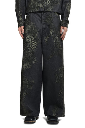 WIDE 5-POCKET PANTS / LEOPARD