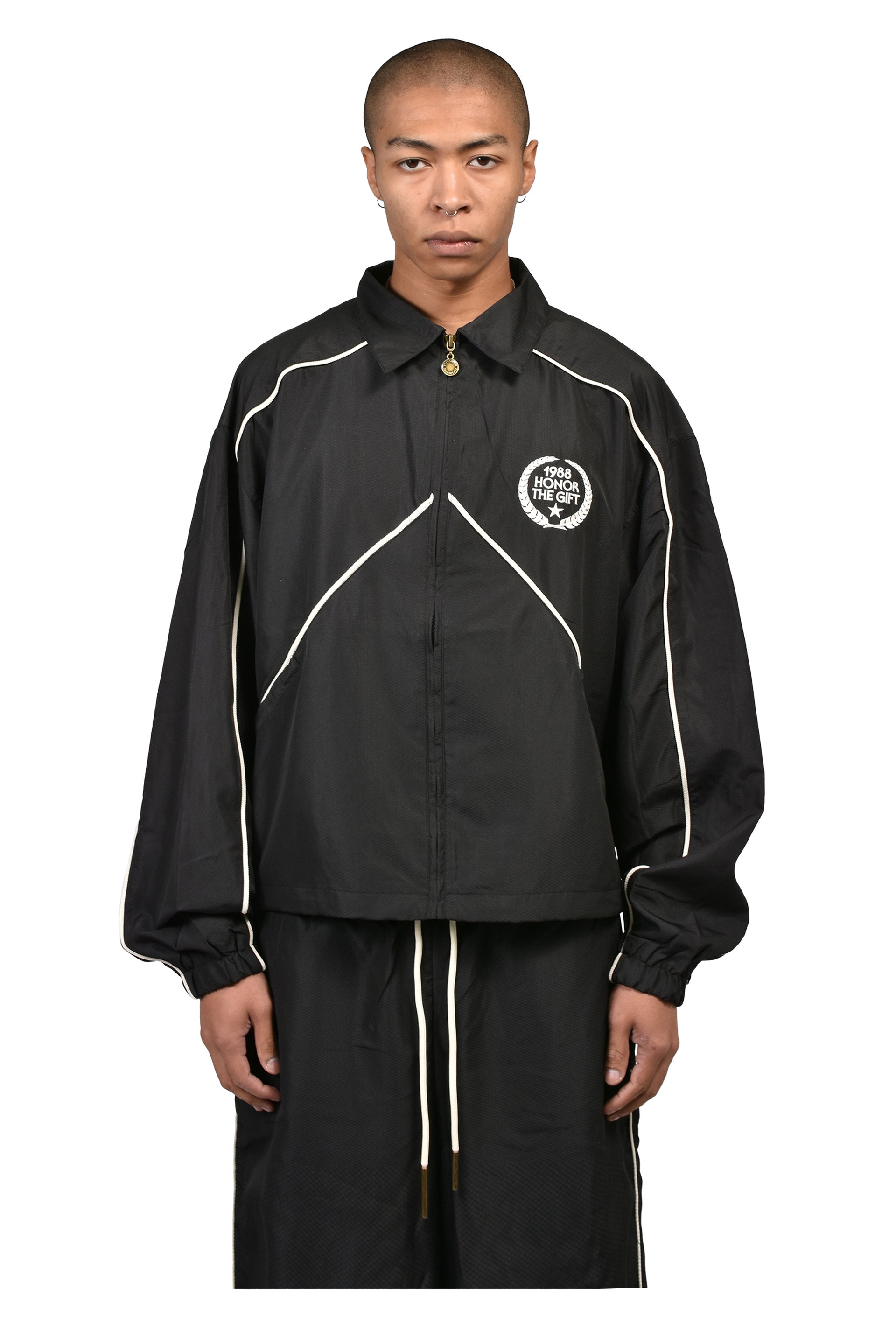 HONEYCOMB TRACK JACKET / BLK