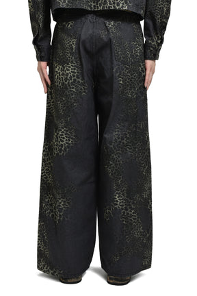 WIDE 5-POCKET PANTS / LEOPARD