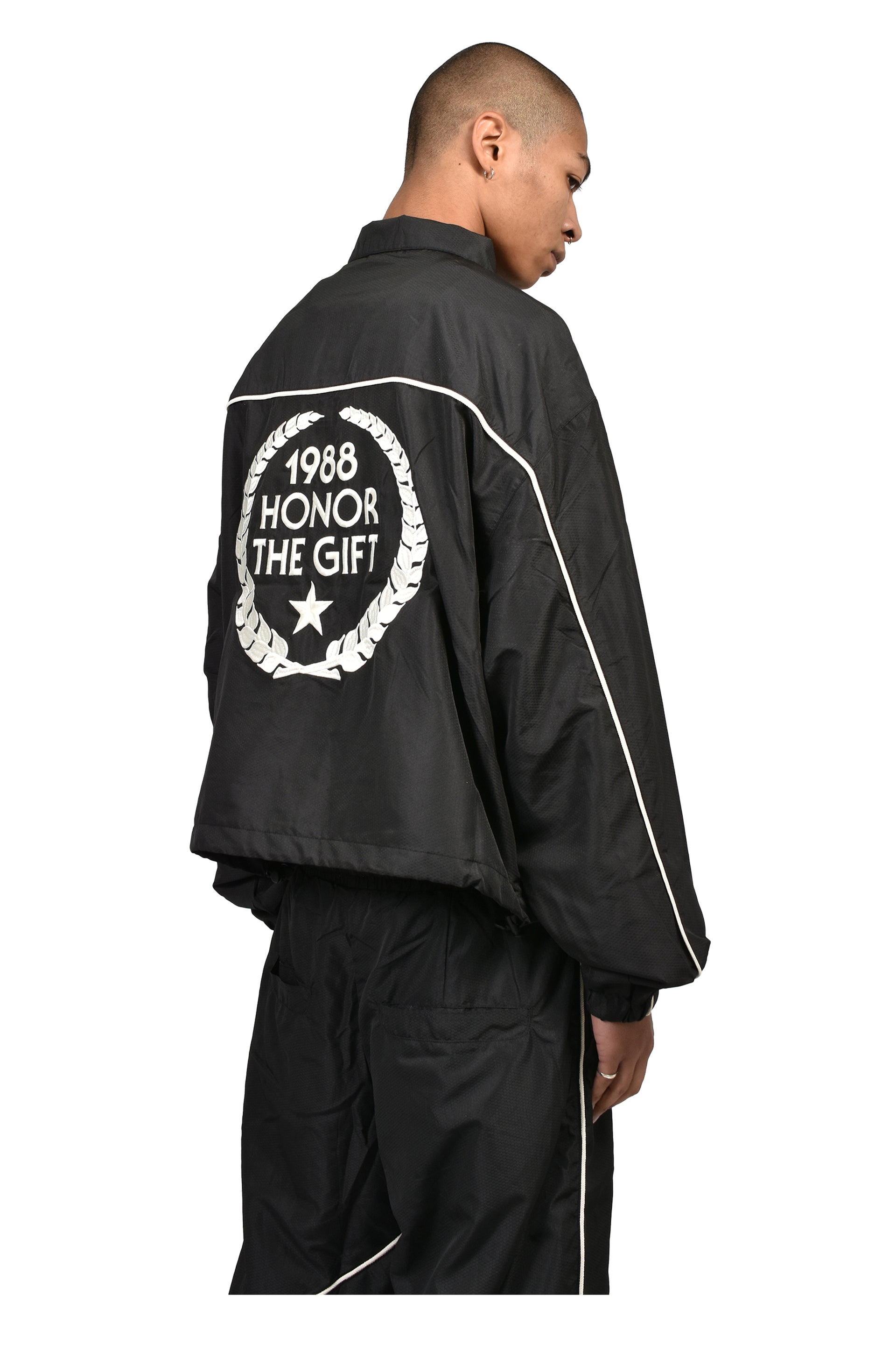 HONEYCOMB TRACK JACKET / BLK
