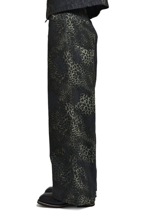 WIDE 5-POCKET PANTS / LEOPARD