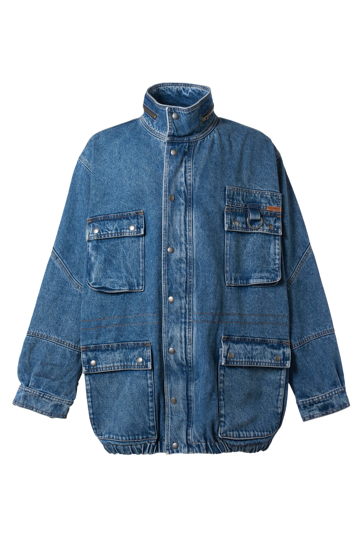 Martine Rose SS23 DENIM PARKA JACKET / MARBLE WASH -NUBIAN