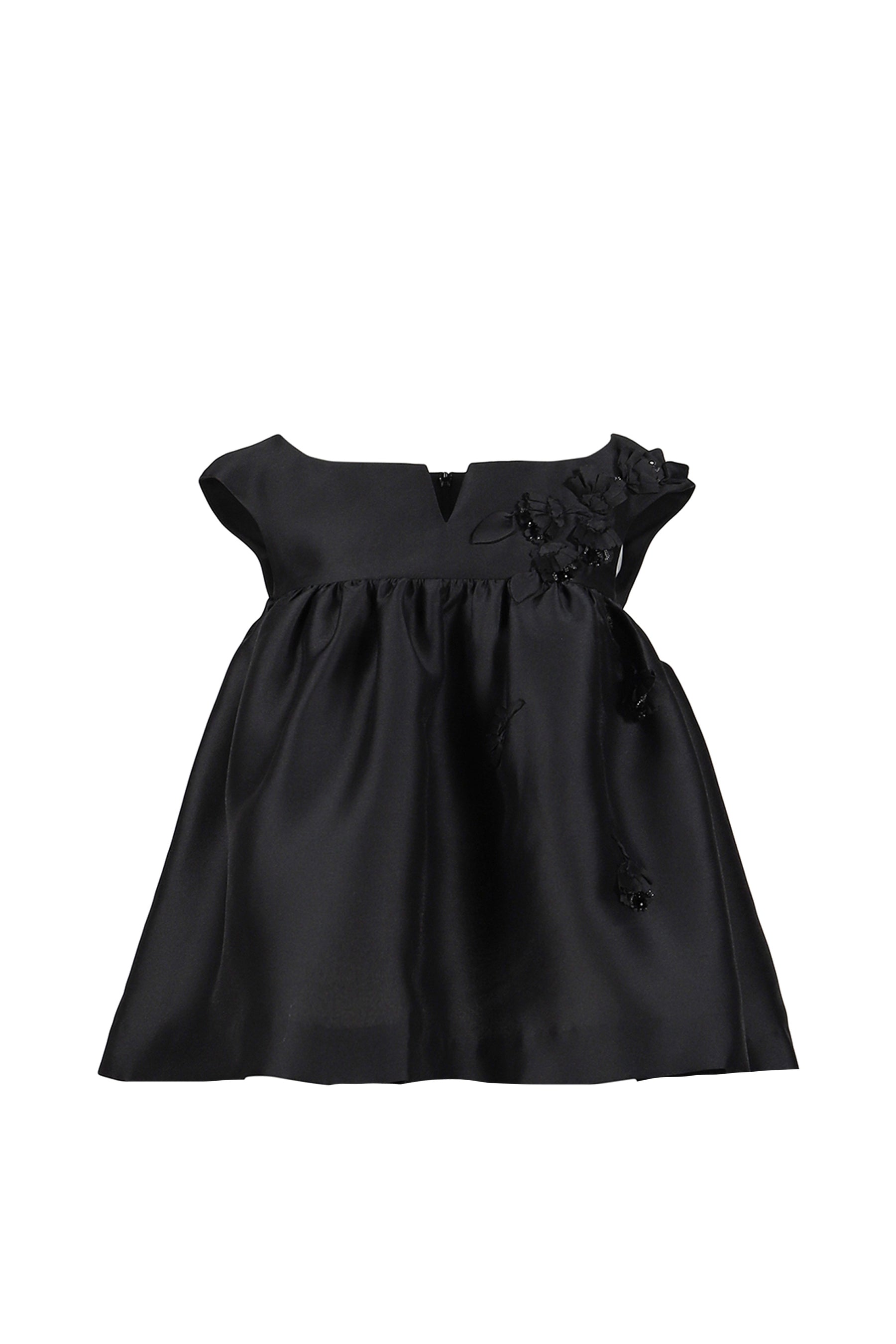 NOTCHED FLUFFY SLEEVELESS TOP / BLK