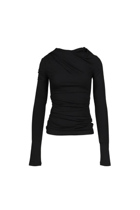 DRAPE TOP / BLK