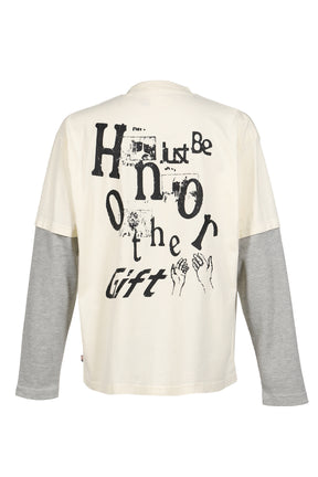 JUST BE L/S TEE / WHT