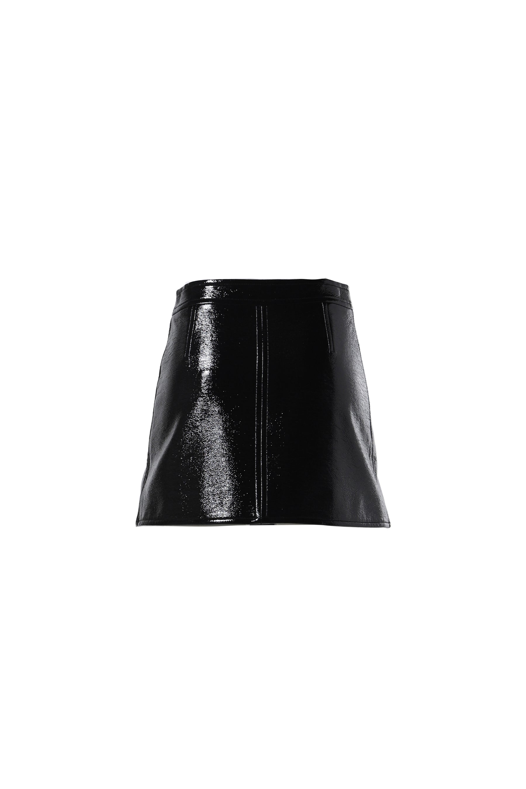 REEDITION VINYL MINI SKIRT / BLACK