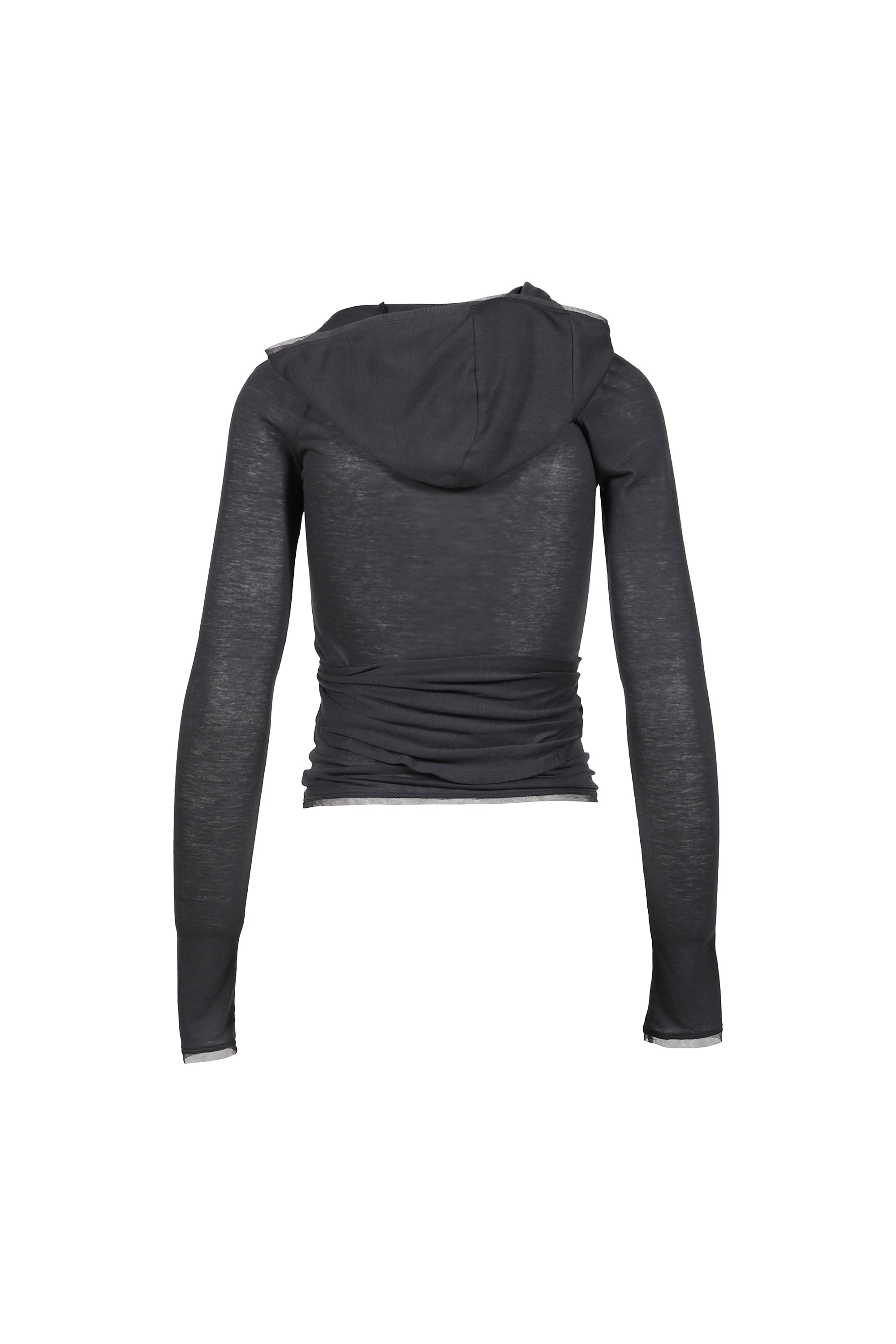 烏*吉様 コムドットやまと着用 HYEIN SEO ヘインソ ウォッシュド カー Hyein Seo ヘインソ SS26 HOODED KNOT L/S / CHA - NUBIAN ヌビアン