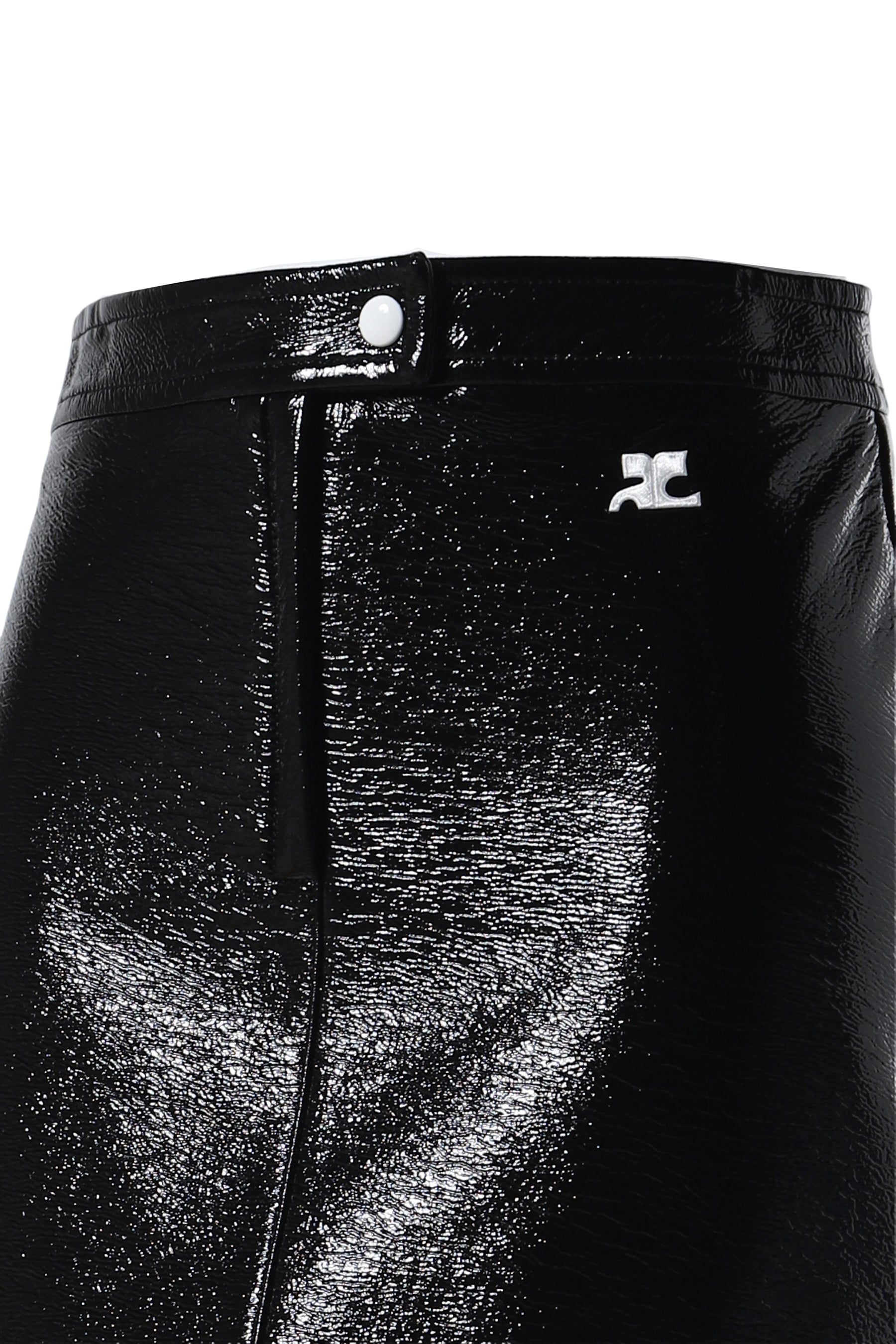 REEDITION VINYL MINI SKIRT / BLACK