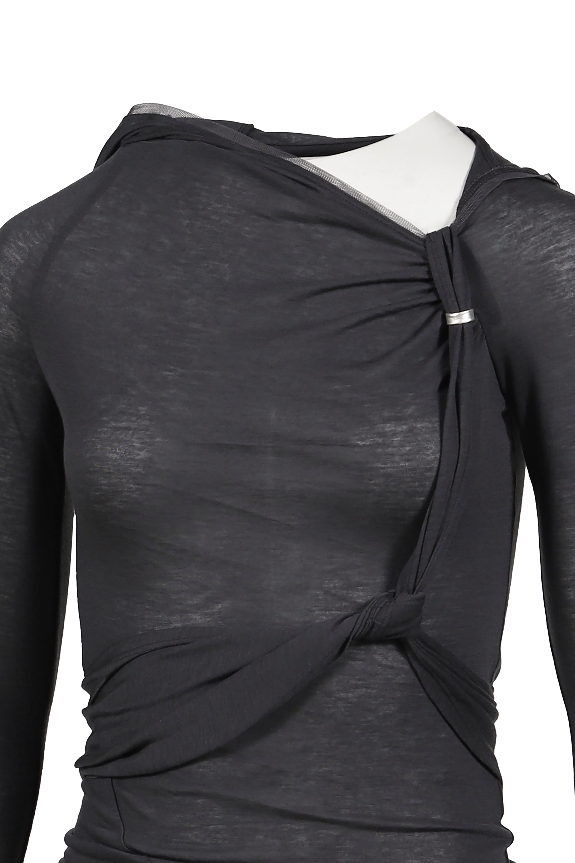 Hyein Seo ヘインソ SS26 HOODED KNOT L/S / CHA - NUBIAN ヌビアン
