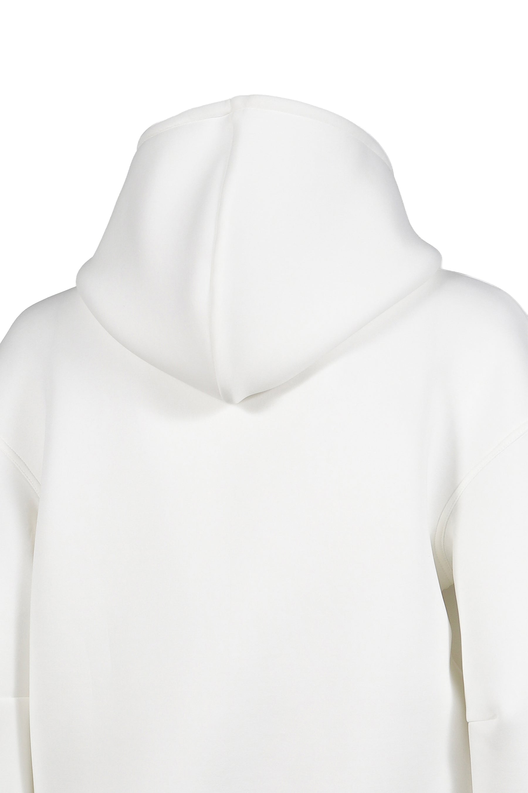 WHITE NEOPRENE HOODIE / WHT