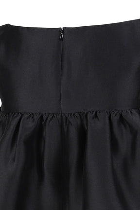 NOTCHED FLUFFY SLEEVELESS TOP / BLK