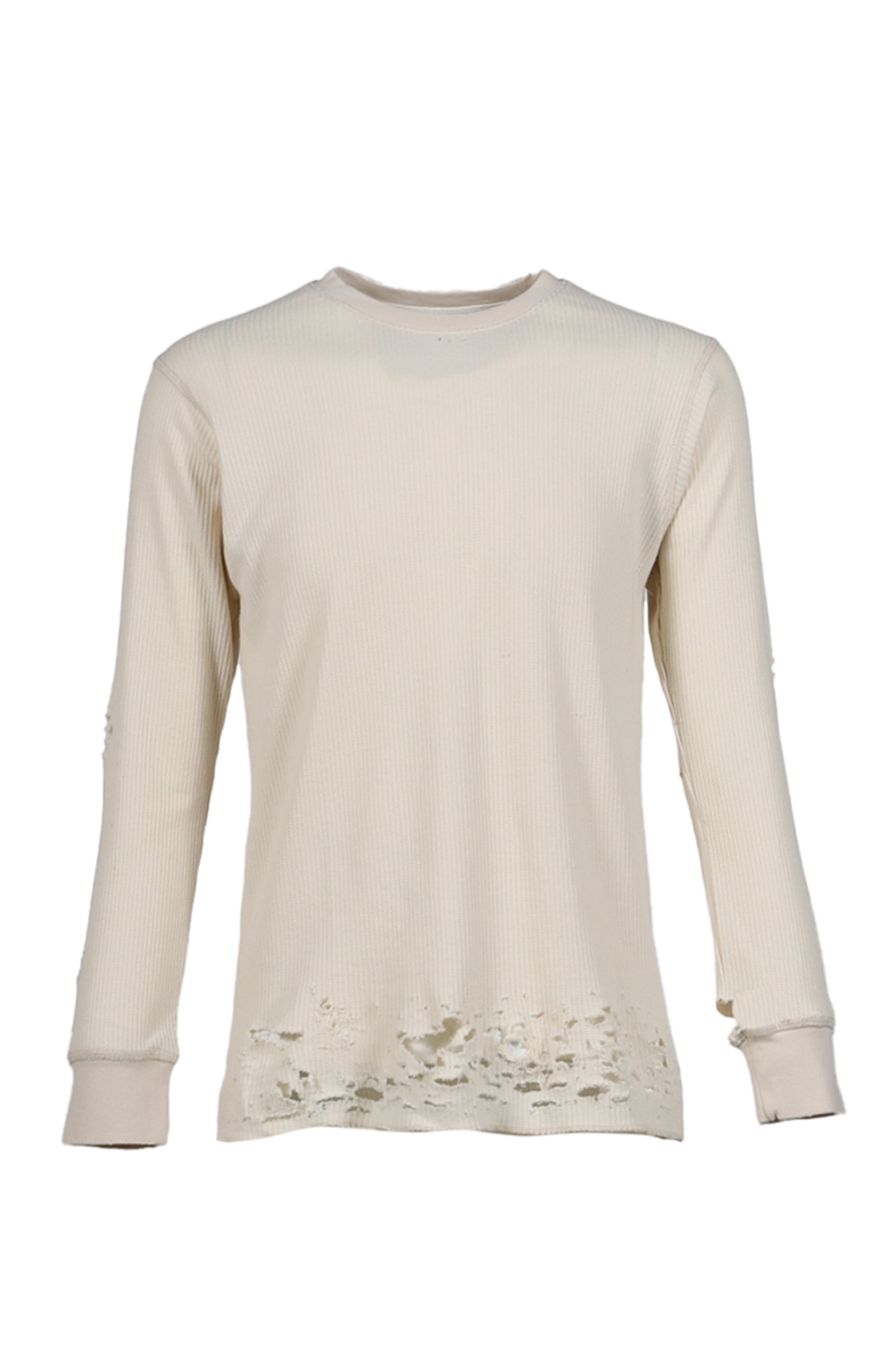 Esprit D'escalier WHITE “SCARRED" LS TOP / WHT