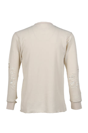 Esprit D'escalier WHITE “SCARRED" LS TOP / WHT