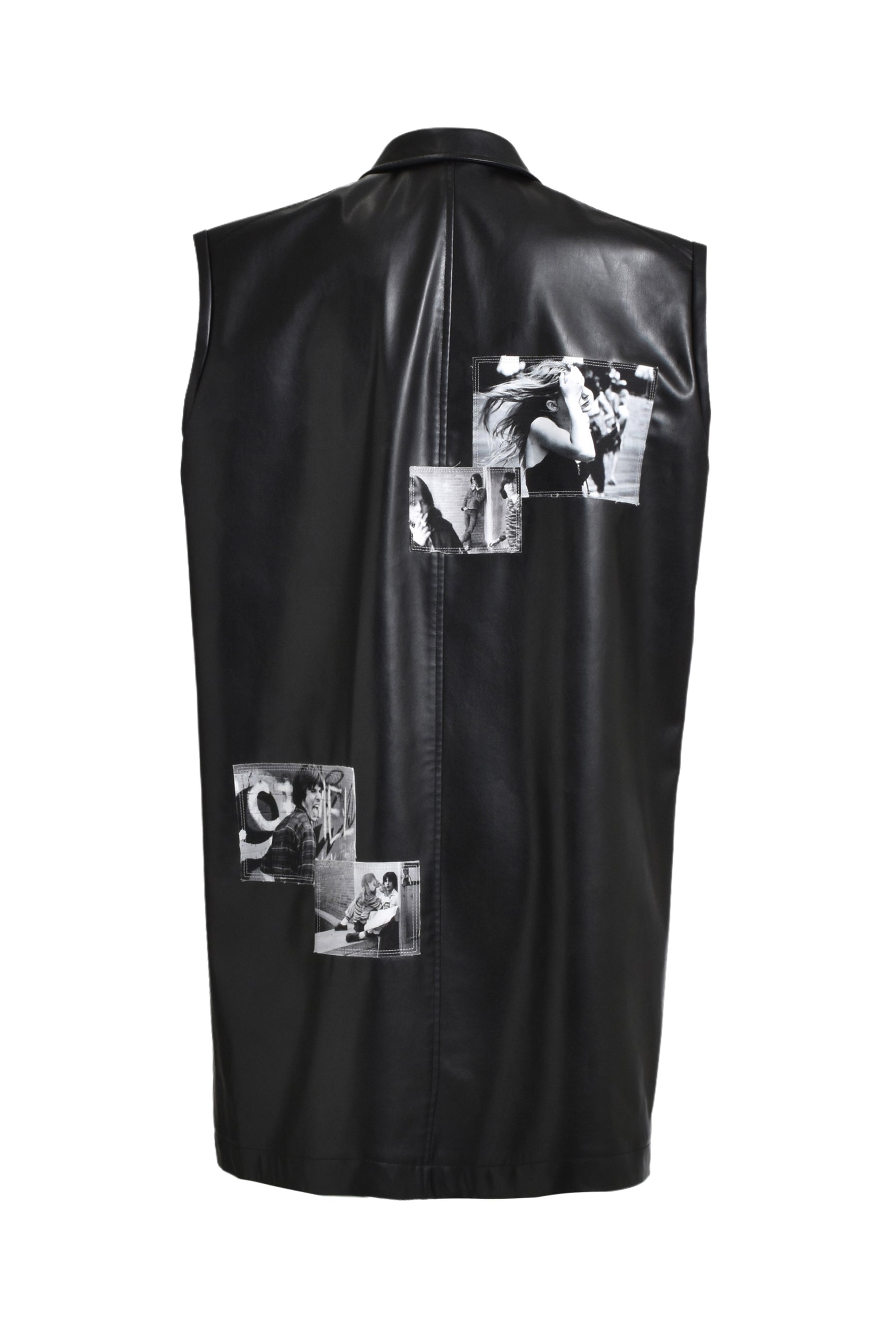 SLEEVELESS DOCTOR JACKET. / BLK