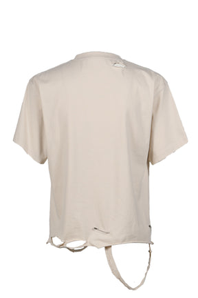 Esprit D'escalier WHITE “SCARRED" LS TOP / WHT