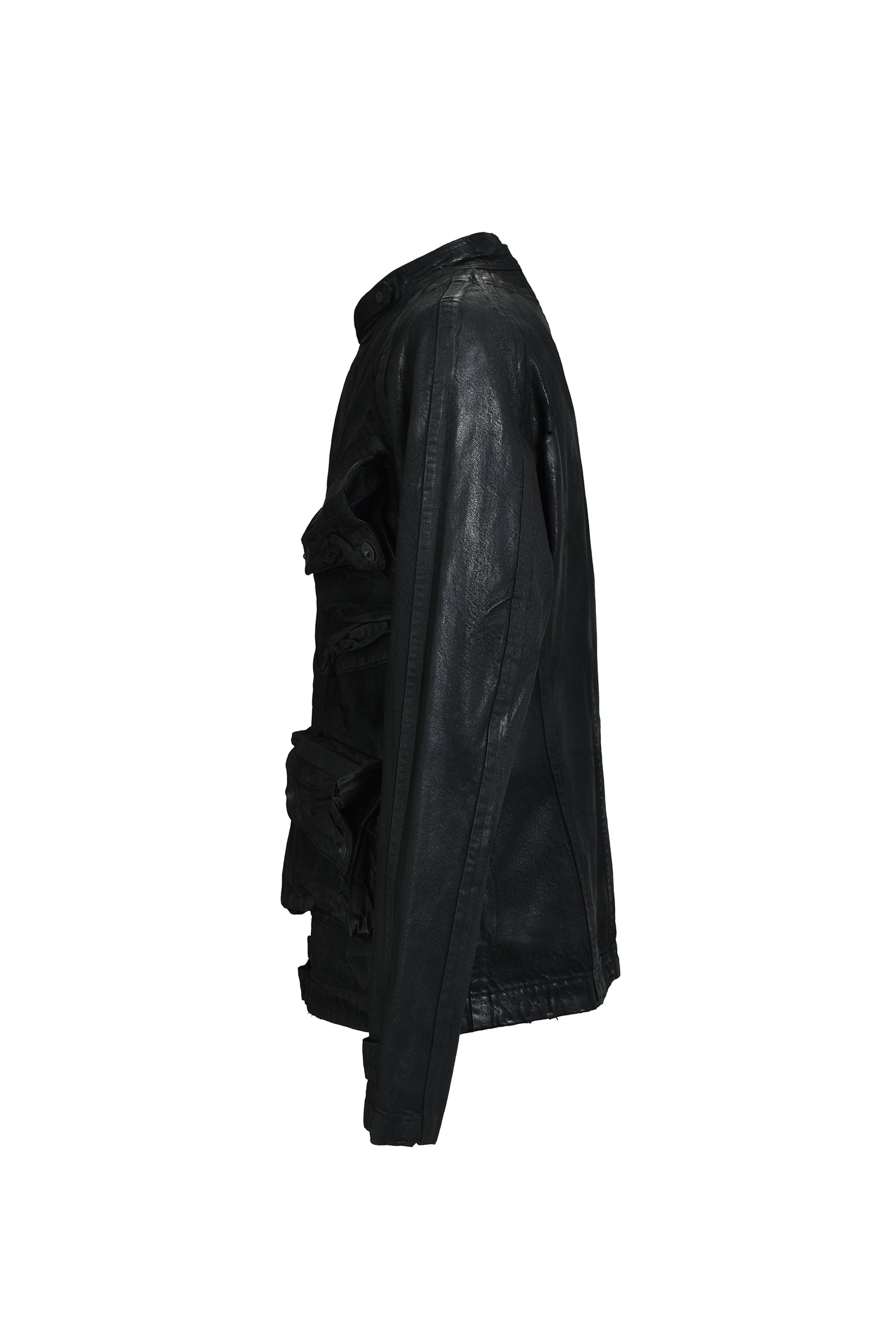 12OZ COATING DENIM BLOUSON / BLK WAX