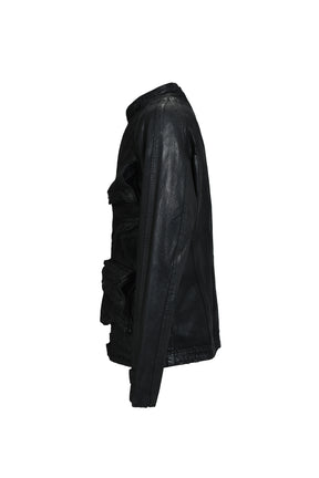 12OZ COATING DENIM BLOUSON / BLK WAX