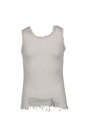 Esprit D'escalier WHITE “SCARRED" LS TOP / WHT