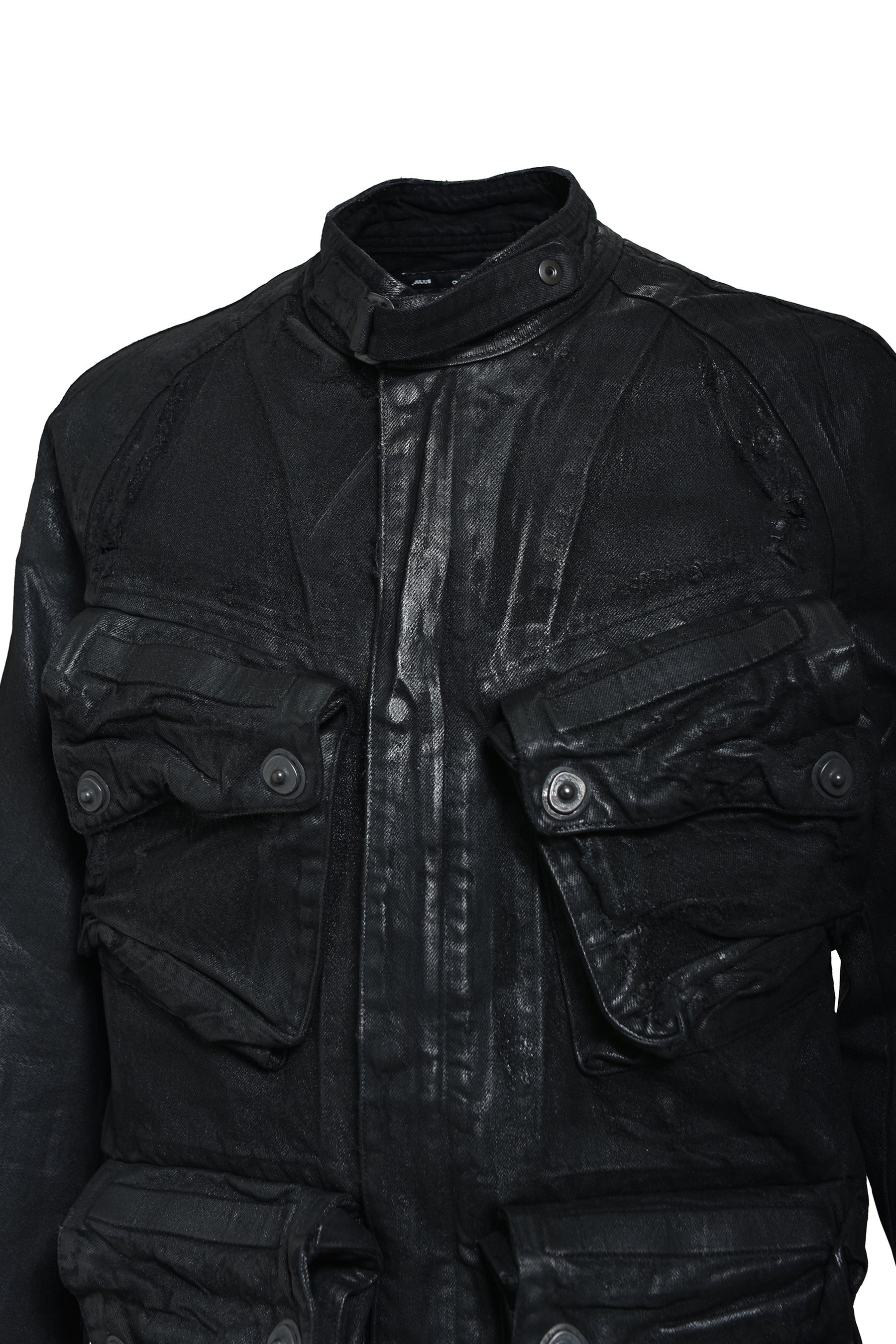 12OZ COATING DENIM BLOUSON / BLK WAX
