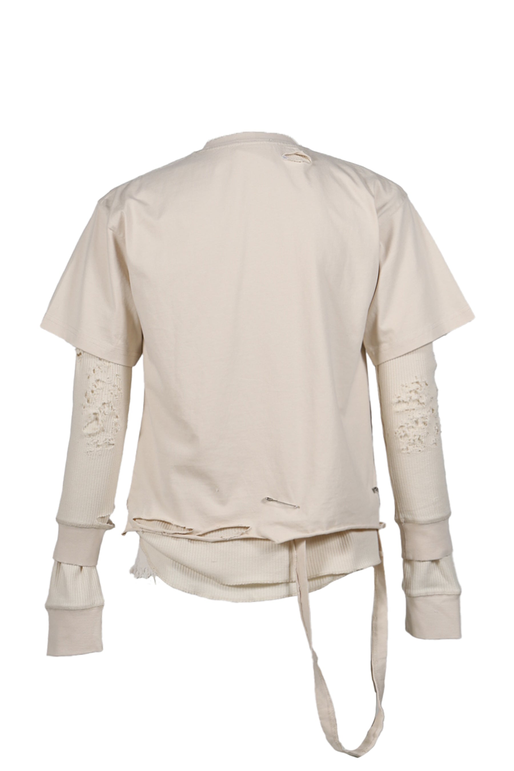 Esprit D'escalier WHITE “SCARRED" LS TOP / WHT