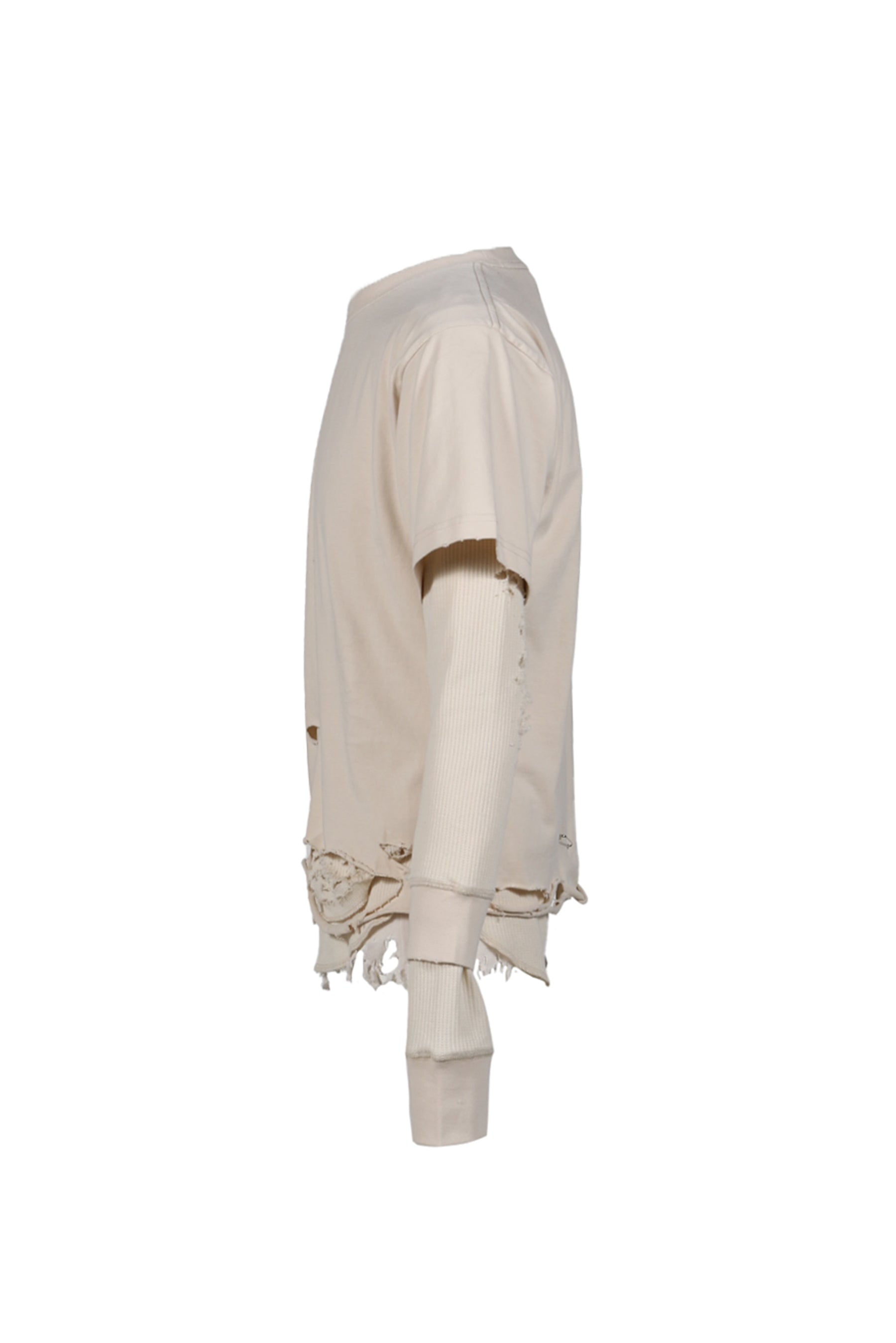 Esprit D'escalier WHITE “SCARRED" LS TOP / WHT