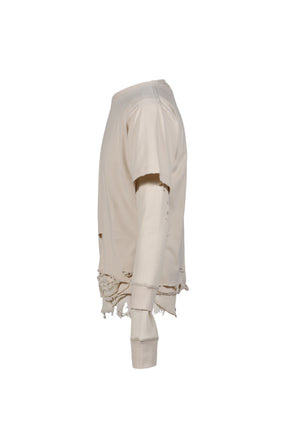 Esprit D'escalier WHITE “SCARRED" LS TOP / WHT