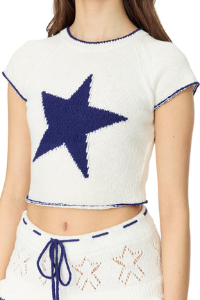 CANDY POP KNIT TOP / WHT