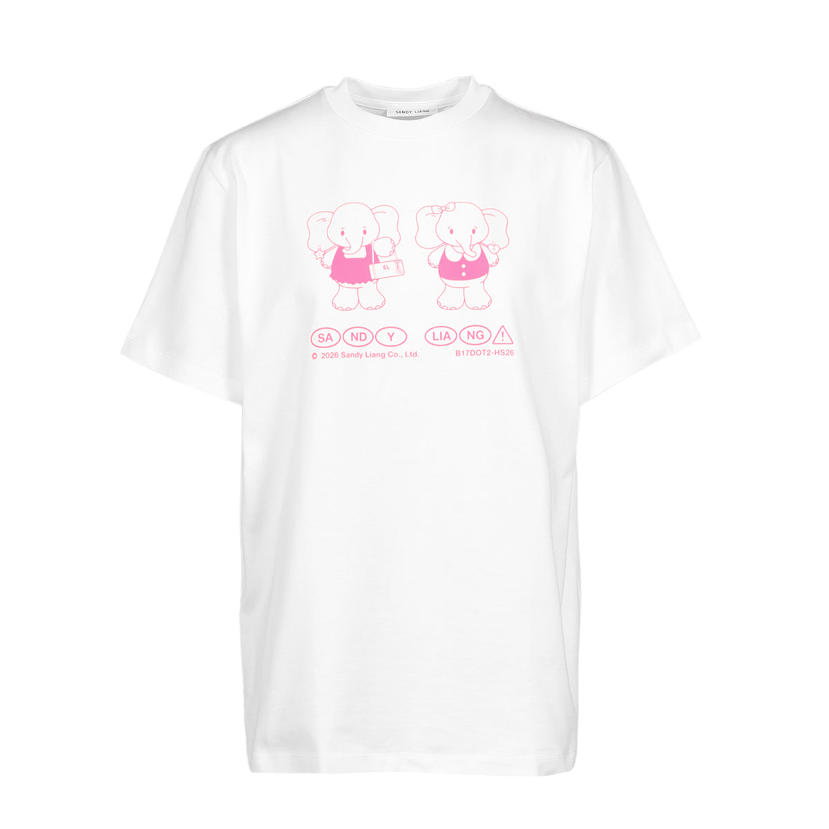 SANDY LIANG FW26 PEANUT BOXY TEE / WHT - NUBIAN