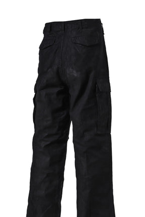 OILSKIN CARGO PANTS / BLK