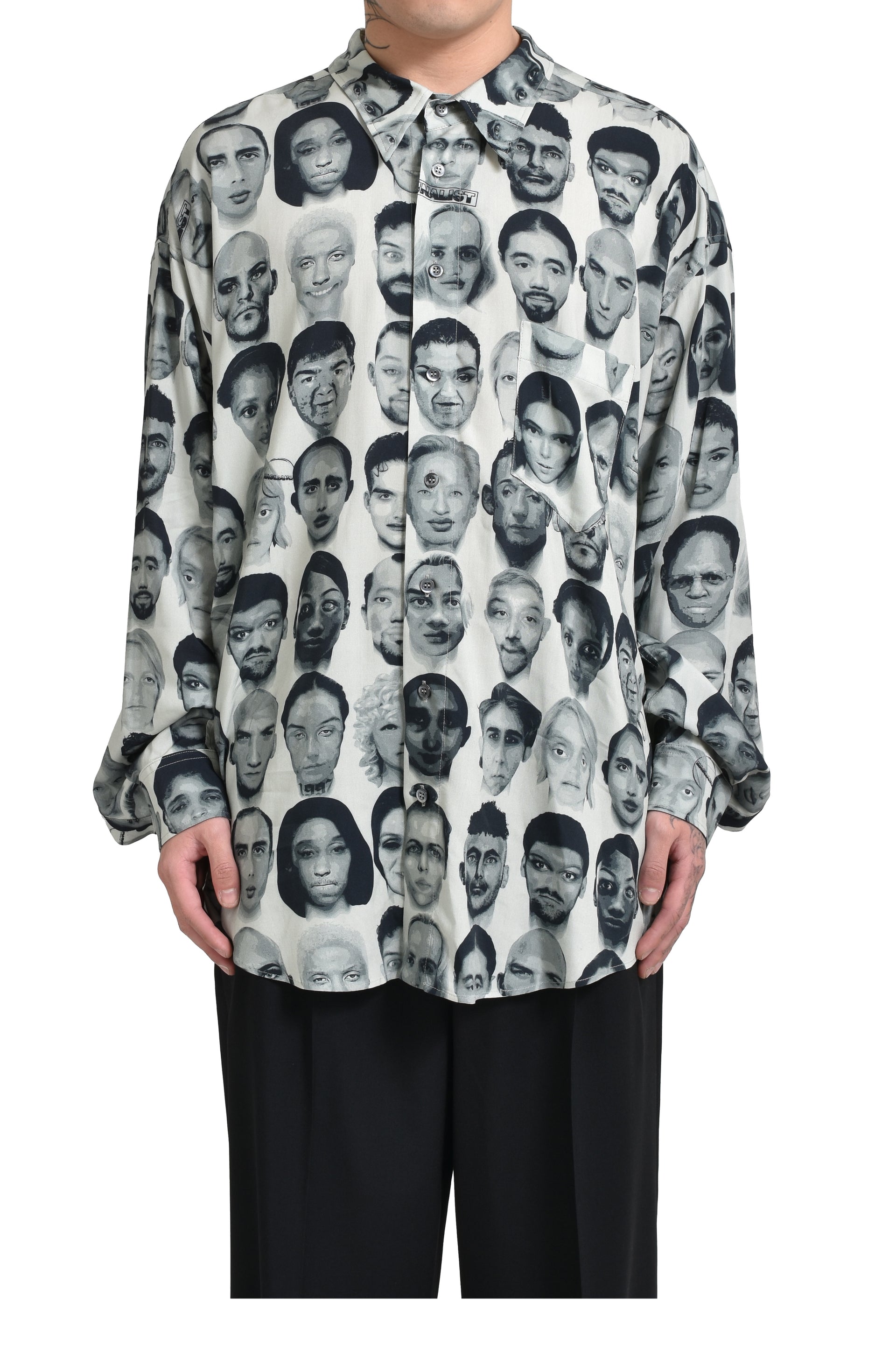 Magliano FINALISTS TWISTED SHIRT / BLK AND WHT MIX